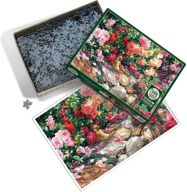 Пазл Cobble Hill Квіти та птахи 1000 елементів 112626 (625012400329) - зображення 3