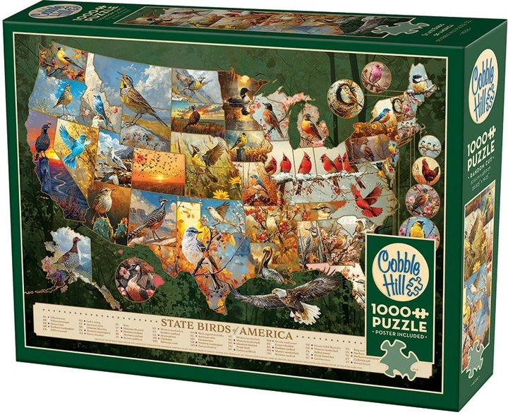 Puzzle Cobble Hill Ptaki symbole Ameryki 1000 elementów 113528 (625012403160) - Zdjęcie 1 Puzzle Cobble Hill Ptaki symbole Ameryki 1000 elementów 113528 (625012403160) - obraz 1