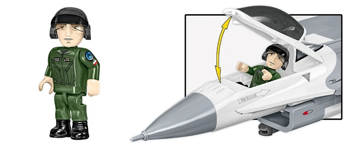 Zestaw klocków Cobi Armed Forces F-16C Fighting Falcon 463 elementy (5902251059101) - obraz 4