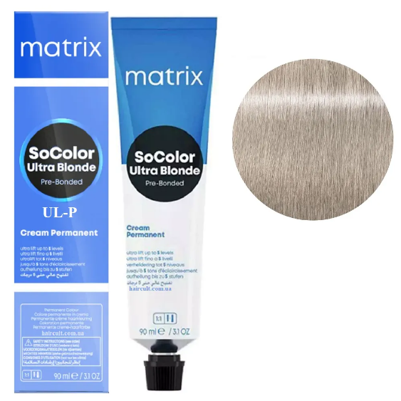Крем-краска Matrix SoColor Pre-Bonded Cream Permanent №UL-P Ультра блонд жемчужный 90 мл - Фото 1 Крем-краска Matrix SoColor Pre-Bonded Cream Permanent №UL-P Ультра блонд жемчужный 90 мл - изображение 1