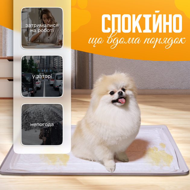 Туалет лоток под пеленку для собак 60х40 KALYU, серый - Фото 3 Туалет лоток под пеленку для собак 60х40 KALYU, серый - изображение 3