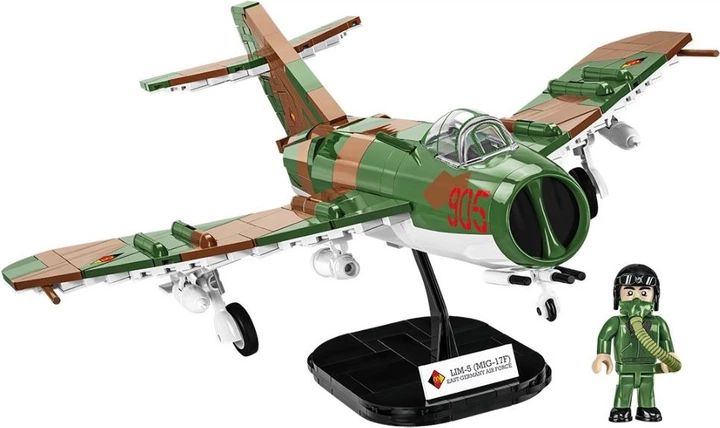 Klocki konstrukcyjne Cobi Historical Collection Lim-5 (MiG-17F) Siły Powietrzne NRD 575 elementów (590225105825) - obraz 2