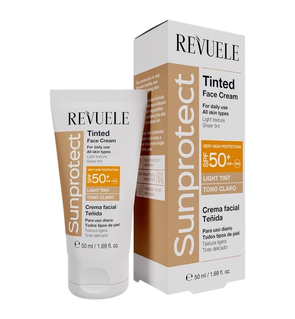 Крем для лица тональный – Светлый оттенок SPF50+ Revuele 50 мл - Фото 1 Крем для лица тональный – Светлый оттенок SPF50+ Revuele 50 мл - изображение 1