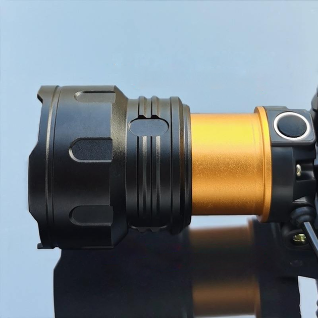 Налобний ліхтарик акумуляторний з USB + 3x18650 ZOOM 8078-P360 ( см11631 ) - зображення 4