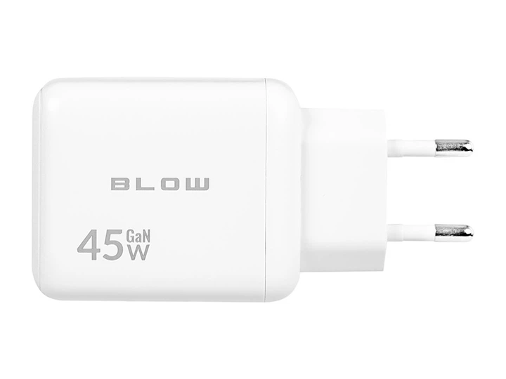 Ładowarka sieciowa Blow 76-029 gniazdo USB + USB - C PD GAN 45W Biały (5900804146520) - obraz 3