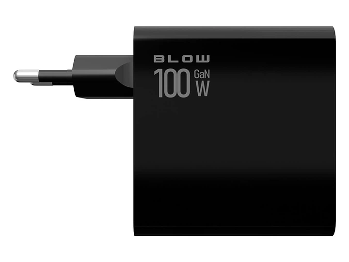 Ładowarka sieciowa Blow 76-028 gniazdo USBx2 + USB - Cx2 QC + PD 100W Czarna (5900804140979) - obraz 2