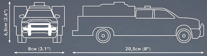 Klocki konstrukcyjne Cobi 24612 Dodge RAM 3500 Wóz strażacki 358 elementów (5902251246129) - obraz 5