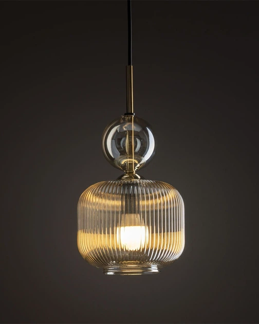 Підвісний світильник, люстра TK Lighting 11038 Sophia E14 1x10W IP20 янтарний - зображення 2