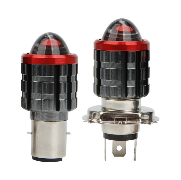 LED лампа BA20D (H6) с линзой - Мощный белый свет для скутеров и мотоциклов - изображение 3