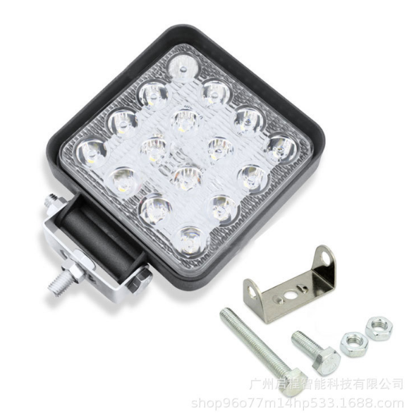 Светодиодная LED фара рабочего света 48W (12V) - Квадратная, Мини - изображение 3
