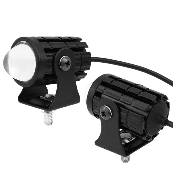 Комплект дополнительных LED фар (мини-линз) для мототехники - 18W, 8–80V, Мощный белый свет (6000K) - изображение 4