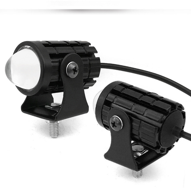 Комплект дополнительных LED фар (мини-линз) для мототехники - 18W, 8–80V, Мощный белый свет (6000K) - изображение 6