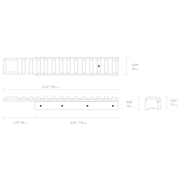 Адаптер Hawke Adaptor Base, планка перехідник 11 мм на Picatinny/Weaver (22401) - зображення 5