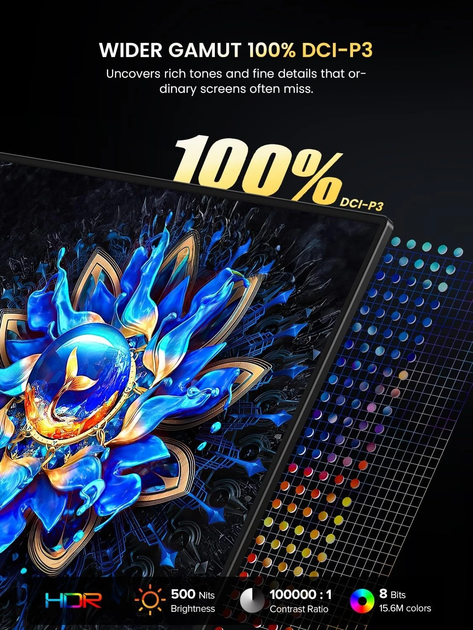 Портативный монитор UPERFECT UColor O Lite 13.3'' 4K OLED BE133BU USB-C - изображение 12