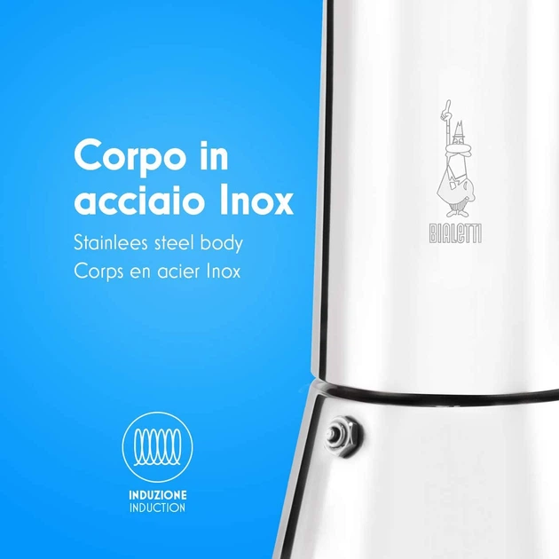 Kawiarka Bialetti New Venus Induction na 4 filiżanki 170 ml srebrzysta (0007254) (955555914284359) - Outlet - obraz 4