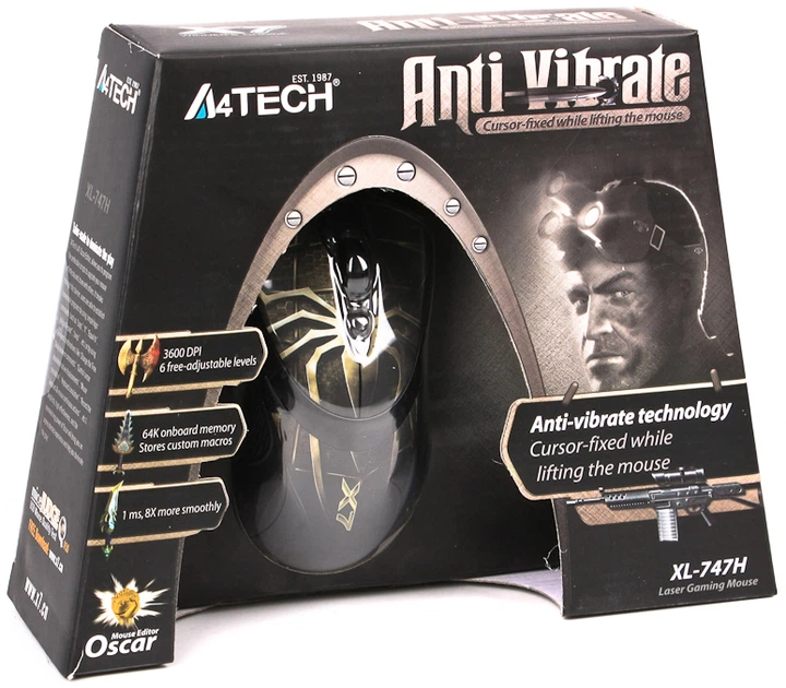 Mysz gamingowa przewodowa A4Tech EVO XGame Laser Oscar X747 Brown Fire A4TMYS29980 brązowa (4711421804639) (955555907862484) - Outlet - obraz 7