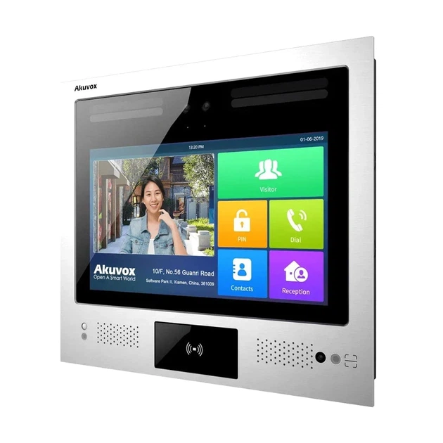 IP-видеопанель многоабонентская 2Mp Akuvox X916S с экраном 13", распознаванием лиц и считывателем EM-Marine / Mifare / NFC / BLE / QR (87-00050) - изображение 2