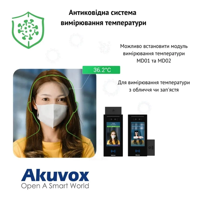 IP-видеопанель многоабонентская 2Mp Akuvox E16C с экраном 5", распознаванием лиц и считывателем Mifare / NFC / BLE / QR (87-00048) - изображение 10