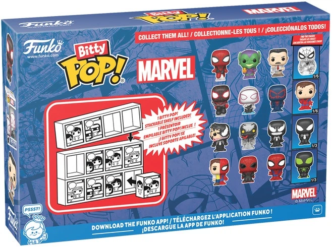 Figurki Funko Bitty POP! Marvel Spider Man 4 szt 3 cm FNK85706 (889698857062) - obraz 2