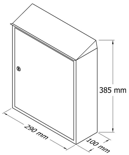 Поштова скринька Haushalt PD900 29 x 10 x 38.5 см Мідна (2PD109000050) - зображення 2