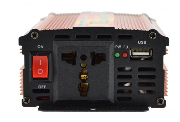 Автомобільний інвертор UKC AC/DC 24V SSK-1500W перетворювач з активним охолодженням - зображення 6
