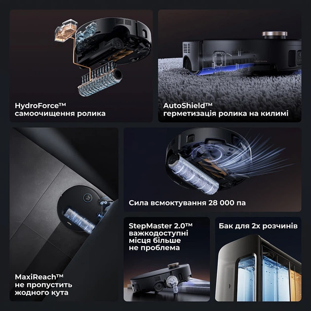 Робот пилосос MOVA Z60 Ultra Roller Complete Black - зображення 3