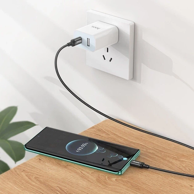 USB кабель для быстрой зарядки HOCO X89 Type-C / Type-C 60W 2 м Черный - изображение 4