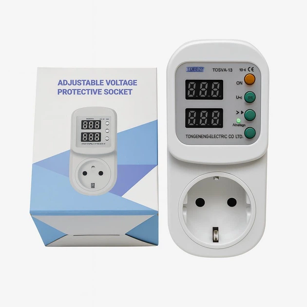 Реле напруги TOMZN AC 110V 220V 16A EU вилка TOSVA-16 - Фото 2 Реле напруги TOMZN AC 110V 220V 16A EU вилка TOSVA-16 - изображение 2