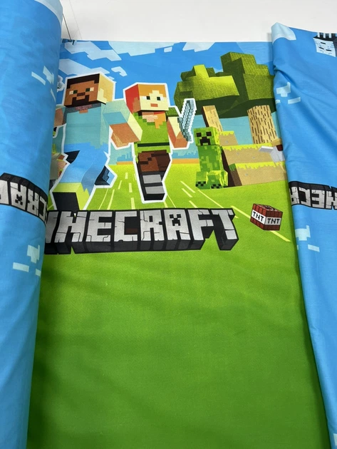 Постільна білизна Minecraft, ранфорс (Полут. на рез.) - Фото 2 Постільна білизна Minecraft, ранфорс (Полут. на рез.) - изображение 2