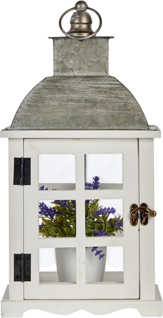 Ліхтар Giftdecor Miro дерев'яний Білий 39 см (8430852787330) - зображення 2