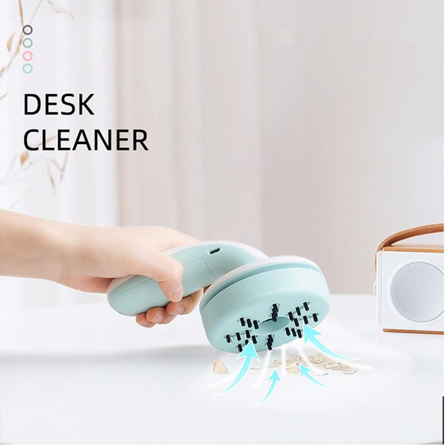 Ручной пылесос Mini Desk Cleaner 5В беспроводной, портативный с USB зарядкой Голубой - Фото 3 Ручной пылесос Mini Desk Cleaner 5В беспроводной, портативный с USB зарядкой Голубой - изображение 3