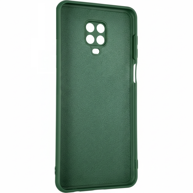 Чехол Fiji Full Soft Premium для Xiaomi Redmi Note 9 Pro силикон бампер Dark Green - изображение 3