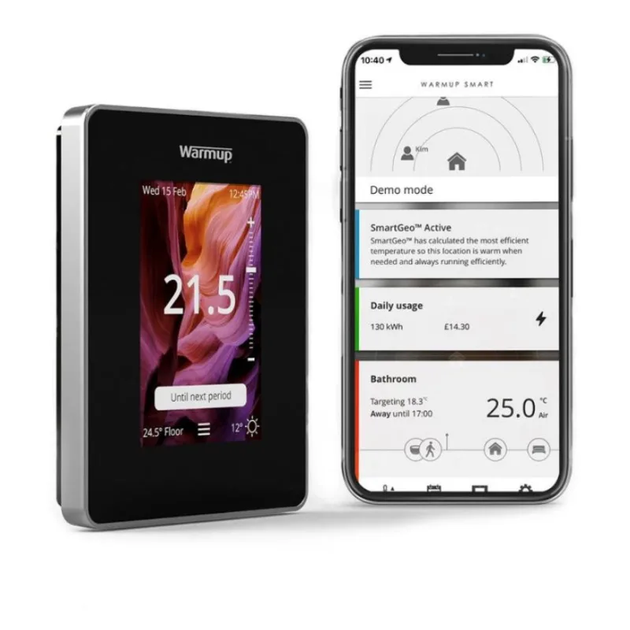 Wi-Fi Терморегулятор Warmup 7iE Smart Matter Черный - изображение 2