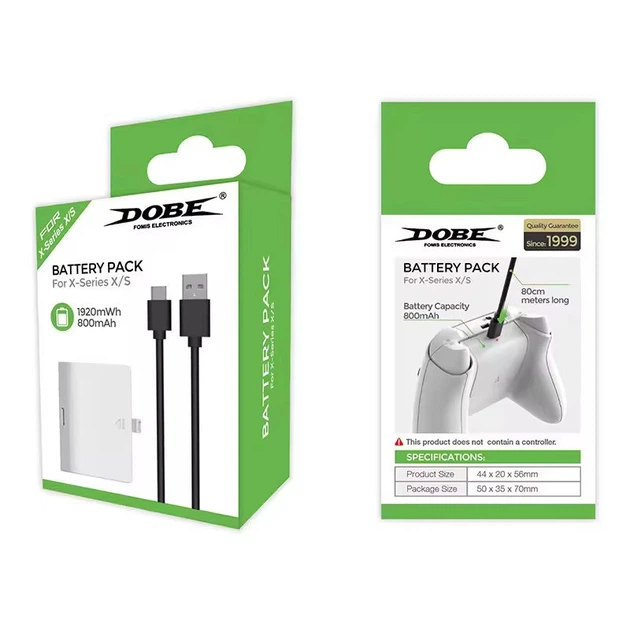 Аккумулятор для Xbox Series X S Dobe 800mah с кабелем для зарядки Type-C Белый - изображение 2