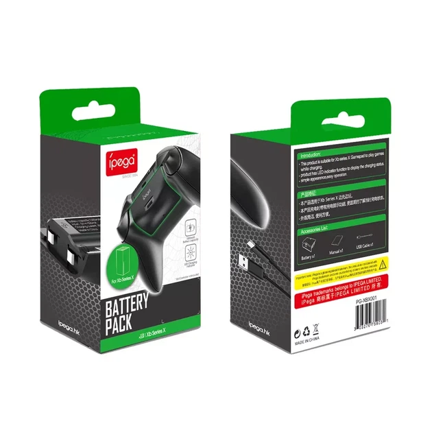 Акумулятор Li-ion IPega для геймпадів Xbox Series X S PG-XBX001 1000mah чорний - Фото 2 Акумулятор Li-ion IPega для геймпадів Xbox Series X S PG-XBX001 1000mah чорний - зображення 2