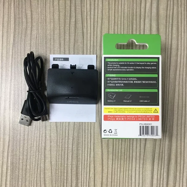 Акумулятор Li-ion IPega для геймпадів Xbox Series X S PG-XBX001 1000mah чорний - Фото 4 Акумулятор Li-ion IPega для геймпадів Xbox Series X S PG-XBX001 1000mah чорний - зображення 4