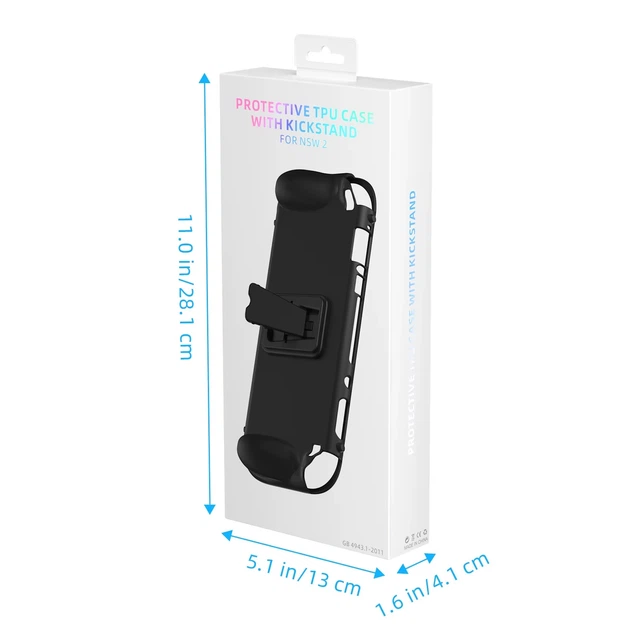 Защитный чехол-подставка для Nintendo Switch 2 с ножкой Черный - Фото 3 Защитный чехол-подставка для Nintendo Switch 2 с ножкой Черный - изображение 3