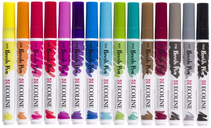 Zestaw markerów Ecoline Brush Pen 15 kolorów (8712079519025) - obraz 2
