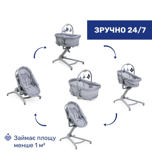 Кроватка-стульчик 5 в 1 Chicco Baby Hug Pro - изображение 2