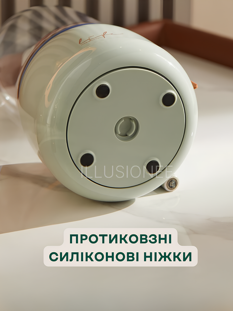 Органайзер подставка для косметики вращающийся 360° поворотный пластиковый бокс для хранения кисточек для макияжа, туши для ресниц, блесков для губ, помад, консилеров 7 отделений в ванную на косметический стол зеленый 3DTOYSLAMP - изображение 9