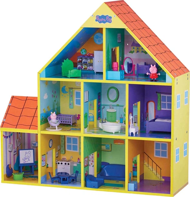 Domek dla lalek Peppa Pig drewniany z 9 pokojami 4680733 (6097015927952) - obraz 2