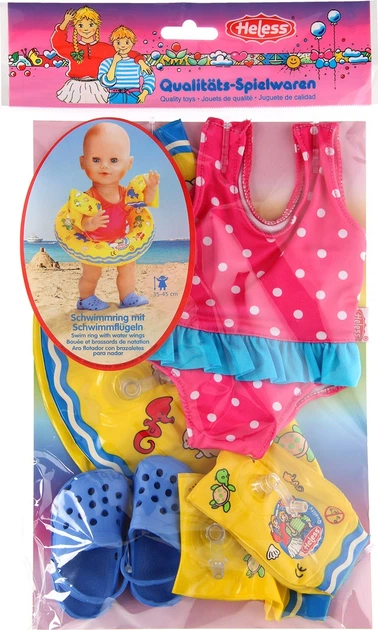 Zestaw do pływania dla lalek Heless 35-45 cm 1520001 (4001949000881) - obraz 2