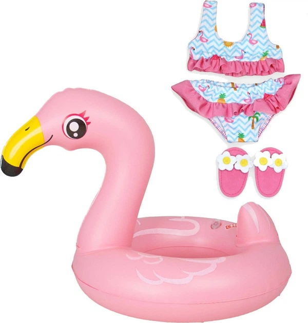 Zestaw do pływania dla lalek Heless Flamingo 35-45 cm 1520172 (4001949000997) - obraz 4