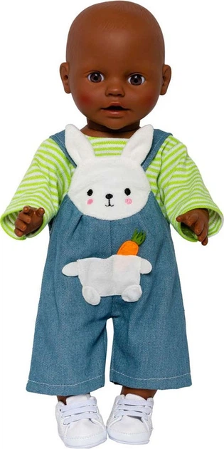Ogrodniczki dla lalek Heless Bunny Lou z pasiastą koszulą 1520391 35-45 cm (4001949023163) - obraz 5