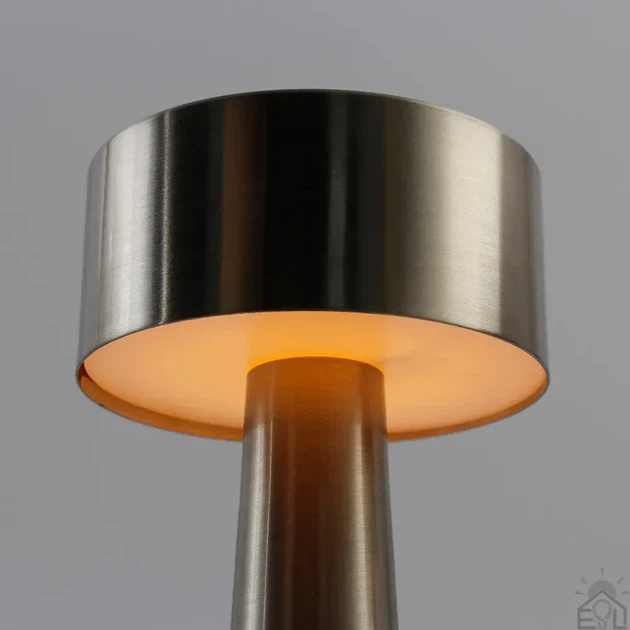 Настольная лампа сенсорная светодиодная ESLLSE DOWN LIGHT с аккумулятором 1200 mA Серебристая 10317 - изображение 3