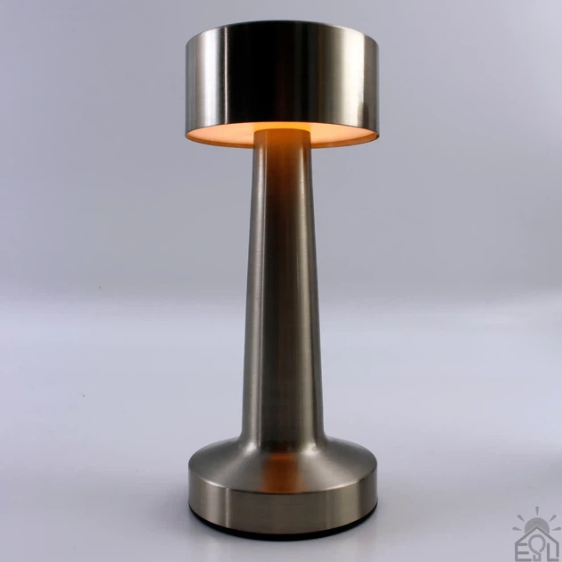 Настольная лампа сенсорная светодиодная ESLLSE DOWN LIGHT с аккумулятором 1200 mA Серебристая 10317 - изображение 6
