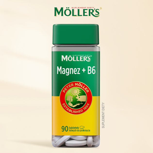 Моллерс (Mollers) Магний + Витамин B6 - для нервной системы, от усталости и стресса, 90 таблеток - Фото 2 Моллерс (Mollers) Магний + Витамин B6 - для нервной системы, от усталости и стресса, 90 таблеток - изображение 2