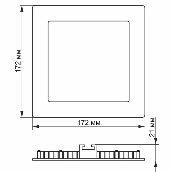 LED Панель врізна квадратна 12W 5000К VL-DLSD3-125 Videx - изображение 3