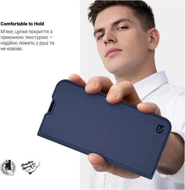 Чехол-книжка для смартфона ArmorStandart OneFold Case для Xiaomi Redmi Note 14 Pro 4G Dark Blue (ARM79803) - изображение 5