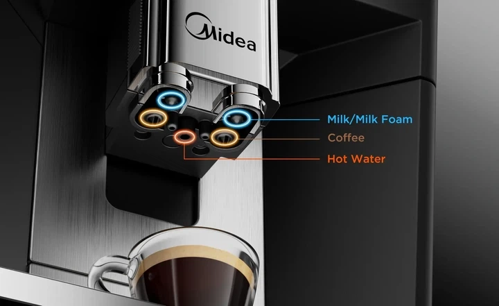 Кавомашина автоматична Midea MA-FACM1004A2, зернова, 15 бар, з кавомолкою - зображення 10